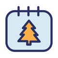 Fir calendar Isolated Vector icon that can be easily modified or edited Royalty Free Stock Photo