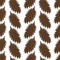 The fir cone pattern. Forest brown cone.