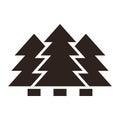 Fir forest, coniferous tree, fir icon