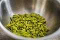 Fir Fresh Tips into an Inox Bowl for a Beer Recipe