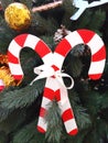 Fir, symbol of christmas, fragment. New Year decoration. Festive photo modern
