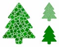 Fir-tree Composition Icon of Humpy Elements