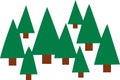 Fir tree forest icons Royalty Free Stock Photo