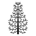 Fir tree icon, simple style