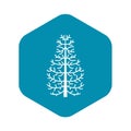 Fir tree icon, simple style
