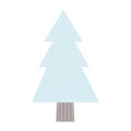 Fir tree winter illustration. Modern decoration elemet for Christmas and New year party