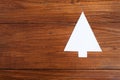 Fir tree on wood, copy space Royalty Free Stock Photo