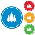 Fir Trees forest icon Royalty Free Stock Photo