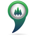 Fir Trees forest icon Royalty Free Stock Photo
