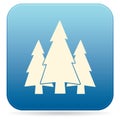 Fir Trees forest icon Royalty Free Stock Photo