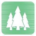 Fir Trees forest icon Royalty Free Stock Photo
