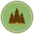 Fir Trees forest icon Royalty Free Stock Photo