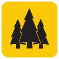 Fir Trees forest icon Royalty Free Stock Photo