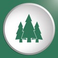 Fir Trees forest icon Royalty Free Stock Photo
