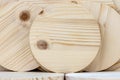 Fir wood discs with grain Royalty Free Stock Photo