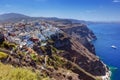 Fira, the capital of Santorini island, Greece. Traditional architecture Royalty Free Stock Photo