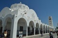 Fira Church With Its Pretty Arches On The Island Of Santorini. Travel, Cruises, Architecture, Landscapes. Royalty Free Stock Photo