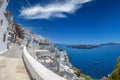 White architecture of Fira city on Santorini island, Greece Royalty Free Stock Photo