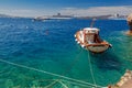 Fira. View of the old harbor. Royalty Free Stock Photo