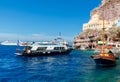 Fira. View of the old harbor. Royalty Free Stock Photo