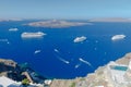 Fira. View of the old harbor. Royalty Free Stock Photo