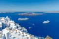 Fira. View of the old harbor. Royalty Free Stock Photo