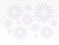 Fireworks vector illustration. Royalty Free Stock Photo