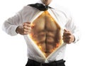 Fire abs businessman Royalty Free Stock Photo