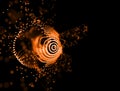 Fire abstact orange background . Explosion color 3Dillustration Royalty Free Stock Photo