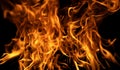 Fire abstract background with flame. Intense burning fire texture for overlay layer effects. Fiery explosion background. Flame Royalty Free Stock Photo