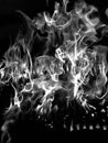 Fire abstract,black and white tone