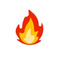 Fire abstract flat design emoticon illustration