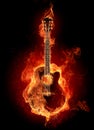 Fire acoustic guitar