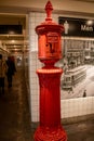 Fire alarm box located inside a Transit Museum in Brooklyn, New York