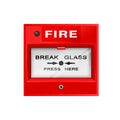 Fire alarm box on wall, warning and security system Royalty Free Stock Photo