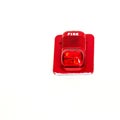 A fire alarm with built in strobe light ,alert in case of fire. Royalty Free Stock Photo