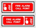 Fire Alarm Call Point Symbol Sign, Vector Illustration, Isolate On White Background Label. EPS10 Royalty Free Stock Photo