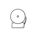 Fire alarm hand drawn sketch icon.