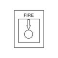 Fire alarm icon. Element of fire guardfor mobile concept and web apps icon. Outline, thin line icon for website design and Royalty Free Stock Photo