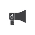 Fire alarm megaphone icon vector