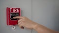 Fire alarm notifier or alert  equipment use when on fire. Royalty Free Stock Photo