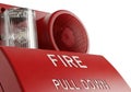 Fire alarm pull station Royalty Free Stock Photo