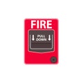 Fire alarm pull station Royalty Free Stock Photo