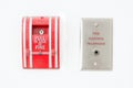 Fire alarm push botton Royalty Free Stock Photo