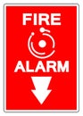 Fire Alarm Symbol Sign, Vector Illustration, Isolate On White Background Label. EPS10 Royalty Free Stock Photo