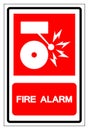 Fire Alarm Symbol Sign, Vector Illustration, Isolate On White Background Label. EPS10 Royalty Free Stock Photo