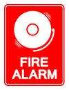 Fire Alarm Symbol Sign, Vector Illustration, Isolate On White Background Label. EPS10 Royalty Free Stock Photo