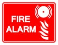 Fire Alarm Symbol Sign, Vector Illustration, Isolate On White Background Label. EPS10 Royalty Free Stock Photo