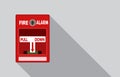 Fire alarm system, safety first ,  vector design Royalty Free Stock Photo