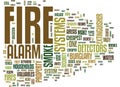 Fire Alarm Systems Word Cloud Concept